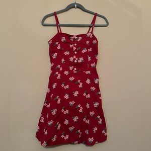 Hollister Red Floral Dress